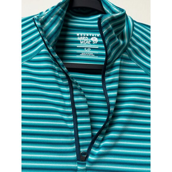 MOUNTAIN HARDWARE Striped Quarter Zip Long Sleeve Pullover, Sz S - Picture 3 of 7